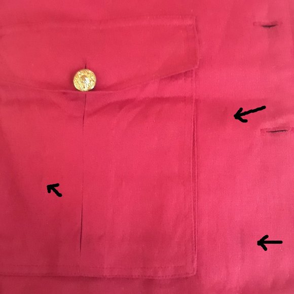 Vintage 1980s Red Linen Blend Oversized Blazer - Picture 16 of 16